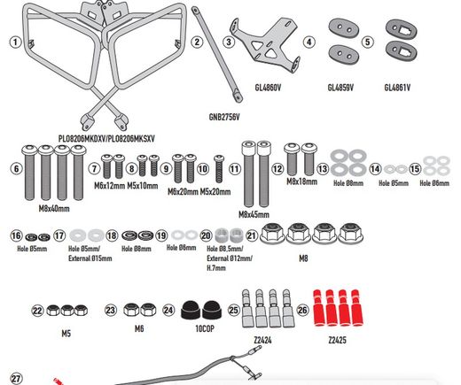 Portamaletas lateral V7 850 Stone / Special (21 > 23) PL ONE-FIT  maletas MONOKEY«