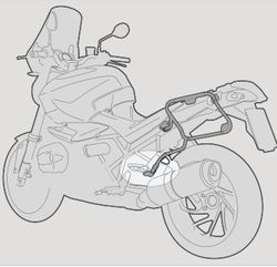 Portamaletas lateral Tiger 1200 Rally Explorer 22>/Rally para MONOKEY« CAM-SIDE Trekker Outback