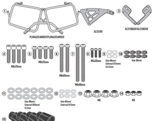 Portamaletas lateral Tiger 1200 Rally Explorer 22>/Rally para MONOKEY« CAM-SIDE Trekker Outback