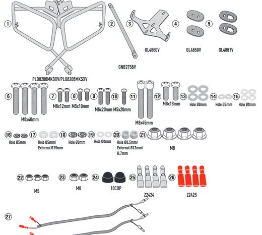 Portamaletas lateral  MG. V7 850 stone / special (21 > 23) PL ONE-FIT  CAM-SIDE Trekker Outback