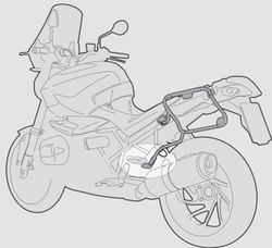 Portamaletas lateral Tiger 1200 GT para MONOKEY« CAM-SIDE Trekker Outback