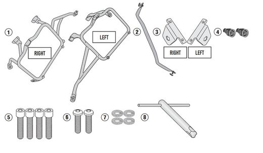 Portamaletas lateral givi plr1161 honda.crf1000l africa twin 18>19 y adventure sports 18>19