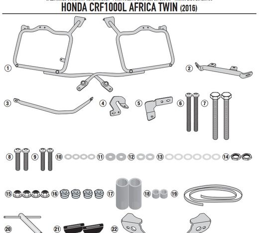 Portamaletas lateral mk H. CRF1000L Africa Twin (16 > 17)