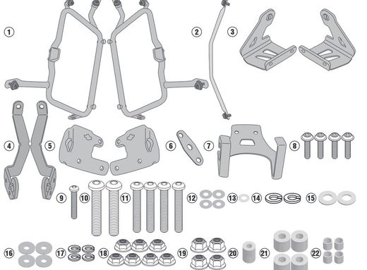 Portamaletas lateral versys 1000 / se (19 > 21)