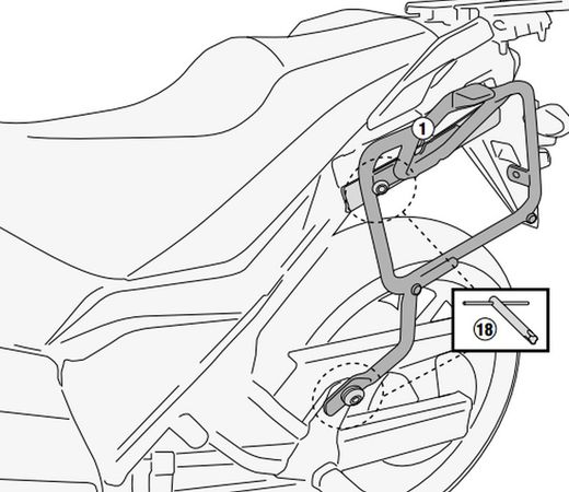 Portamaletas lateral rapida Sz. DL 650 V-Strom (17>23)