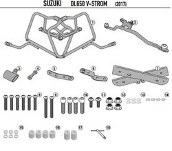 Portamaletas lateral rapida Sz. DL 650 V-Strom (17>23)