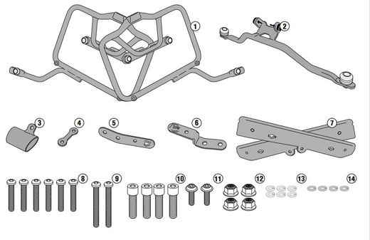 Porta maletas laterales sz.DL 650 v-strom 17>21 givi plr3112