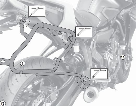Portamaletas lateral f/rapidayamaha.mt07.TRACER.16>19