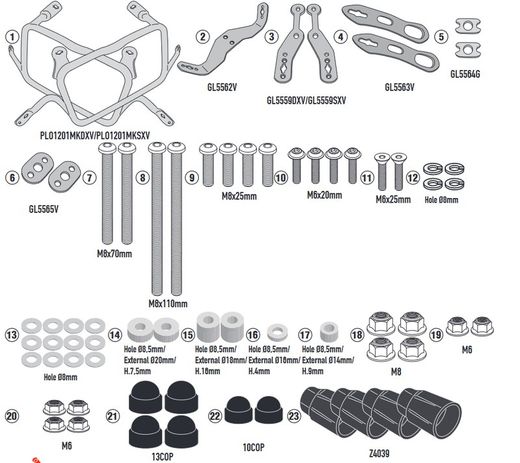 Portamaletas Lateral H. XL 750 TRANSALP 2023>