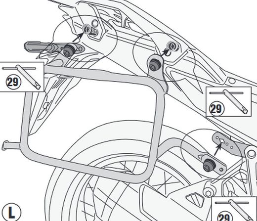 Portamaletas Lateral H. XL 750 TRANSALP 2023>  PL ONE-FIT