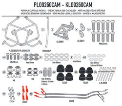Portamaletas lateral  KL ONE-FIT V. Valico 900DSX 24> para MONOKEY® CAM-SIDE  18 mm