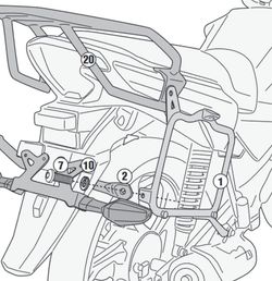 Portamaletas lateral honda.cb 125 f  2021> givi pl1184 (precisa sr1184)