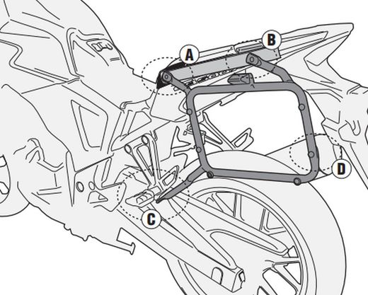 Portamaletas lateral mk Honda CB 500 X (13 > 18)