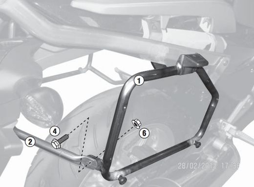 Portamaletas lateral givi  honda nc700x 12>13 /nc750x /nc750 dct 14>15