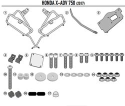 Portamaletas lateral mk Honda X-ADV 750 (17 > 20)*