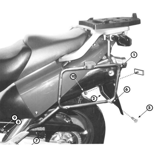 Portamaletas lateral mk Honda XL 1000 V Varadero / ABS (03 > 06)