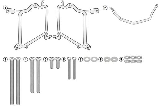 Portamaletas lateral kawasaki versys-x 300 17>20