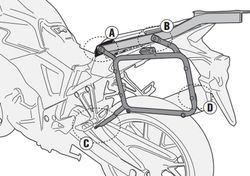 Portamaletas lateral kawasaki versys 650 (15 > 21) y (22>) givi sr4114