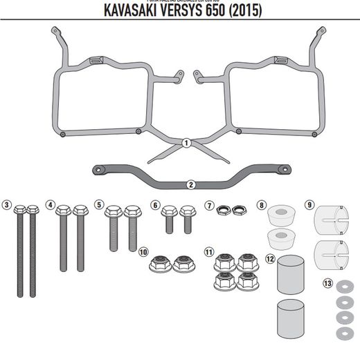 Portamaletas lateral mk kawasaki Versys 650 (15>21) y (22>)