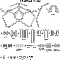 Portamaletas lateral mk KTM 390 Adventure (20 > 23)