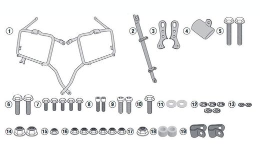 Soporte alforjas royal enfield himalayan 18>20 givi pl9050