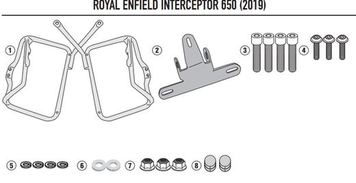 Portamaletas lateral mk Royal Enfield Interceptor 650 (19 > 23)