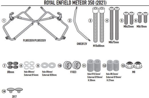 Portamaletas lateral MK Royal Enfield Meteor 350 (21 > 23)