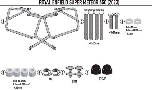 Portamaletas lateral MK Royal Enfield Super Meteor 650 (23>)