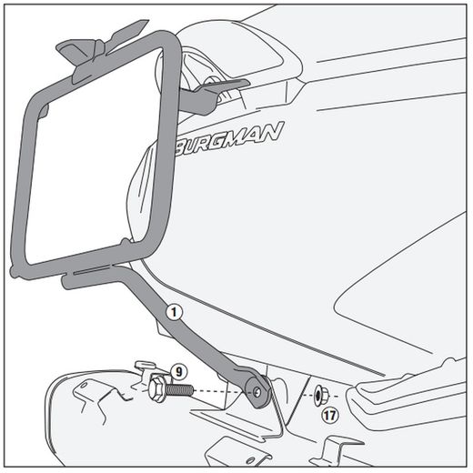Portamaletas lateral mk Suzuki 650 Burgman / 650 Burgman Executive (13 > 20)