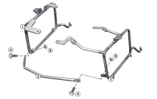 Portamaletas lateral  suzuki dl 650v-strom 11>16