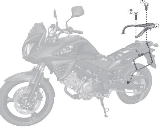 Portamaletas lateral  suzuki dl 650v-strom 11>16