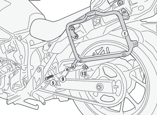 Portamaletas lateral suzuki v-strom 250 (17 > 21) givi pl3116