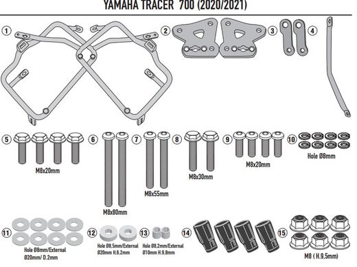 Portamaletas lateral mk Yamaha Tracer 700 (20 >24)