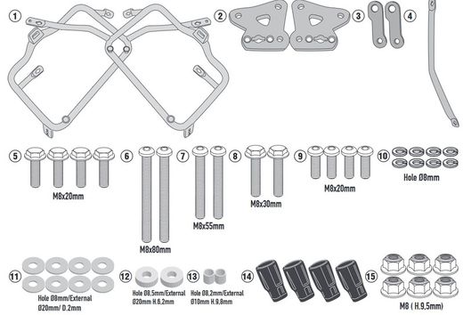 Portamaletas lateral yamaha tracer 700 (20 > 21)