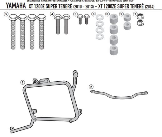 Portamaleta lateral mk Yamaha  XT 1200 Z /ZE.Super tenere.1200.10>20