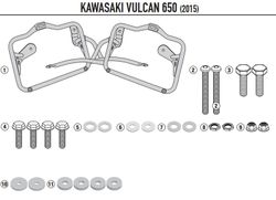 Portamaletas lateral mk Kawasaki Vulcan S 650 (15 > 23)