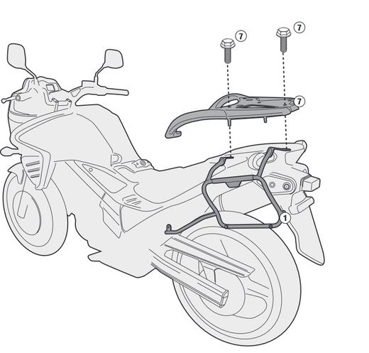 Portamaletas lateral suzuki dl v-strom 650 11>16