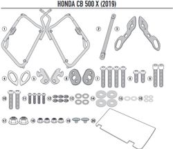 Portamaletas lateral para K33 MONOKEY H.cb500x.19>23 y NX 500 24>