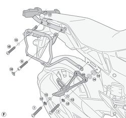 Portamaletas lateral para K33 MONOKEY H.cb500x.19>23 y NX 500 24>