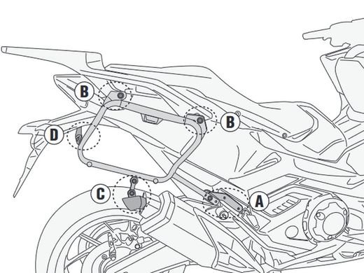 Portamaletas lateral mkside  HONDA Forza 750 (21 > 22)