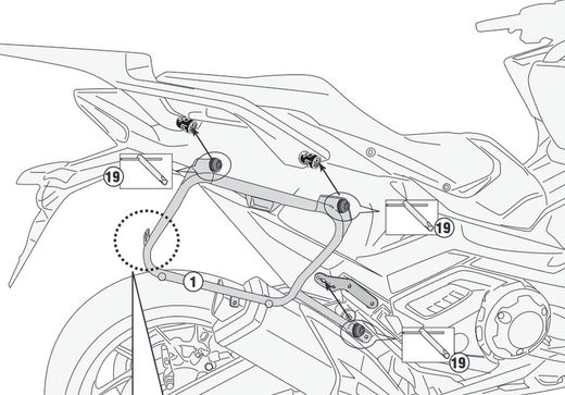 Portamaletas lateral honda forza 750 2021> kappa