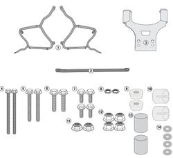 Portamaletas lateral k.versys 650 (15 > 21) y (22>) givi plx4114