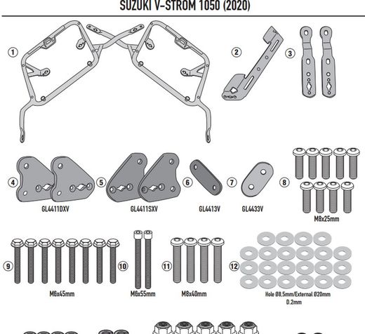 Portamaletas lateral Sz.V-Strom 1050/XT (20>23)