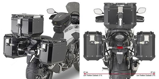 Portamaletas lateral pl one-fit maletas monokey cam-side trekker cb500x 19>