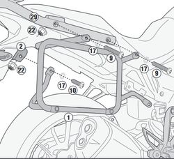 Portamaletes lateral pl one-fit per maletes monokey cb500x 19>