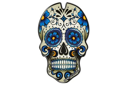 Protector De Deposito Skull C/Azul