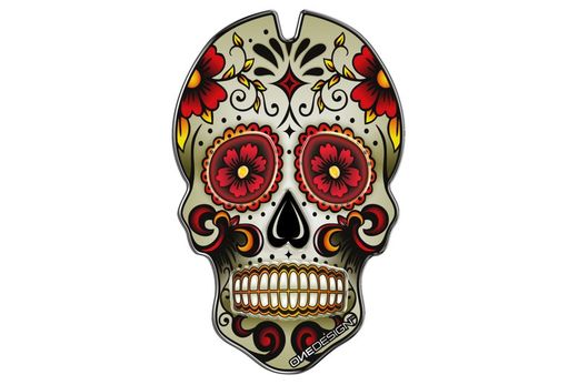 Protector De Deposito Skull C/Rojo