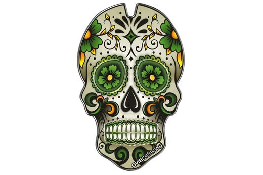Protector De Deposito Skull C/Verde