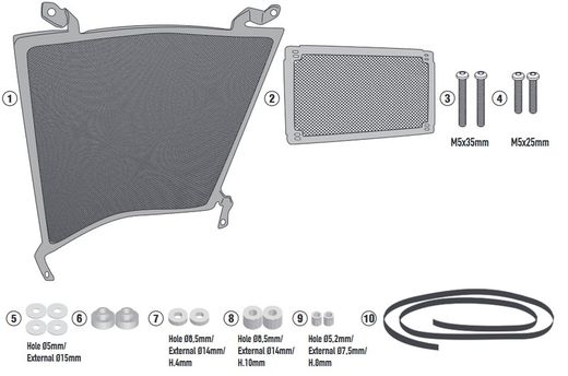 Protector radiador  bmw s 1000 xt 20> givi pr5138