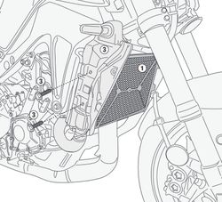 Protector radiador yamaha.mt09/mt09.SP/tracer 9  2021> kappa